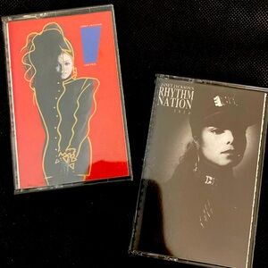 Vintage 80’s cassette tapes- Janet Jackson- Rhythm Nation & Control